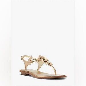 MICHAEL Michael Kors Flora Thong Sandals - Pale Gold